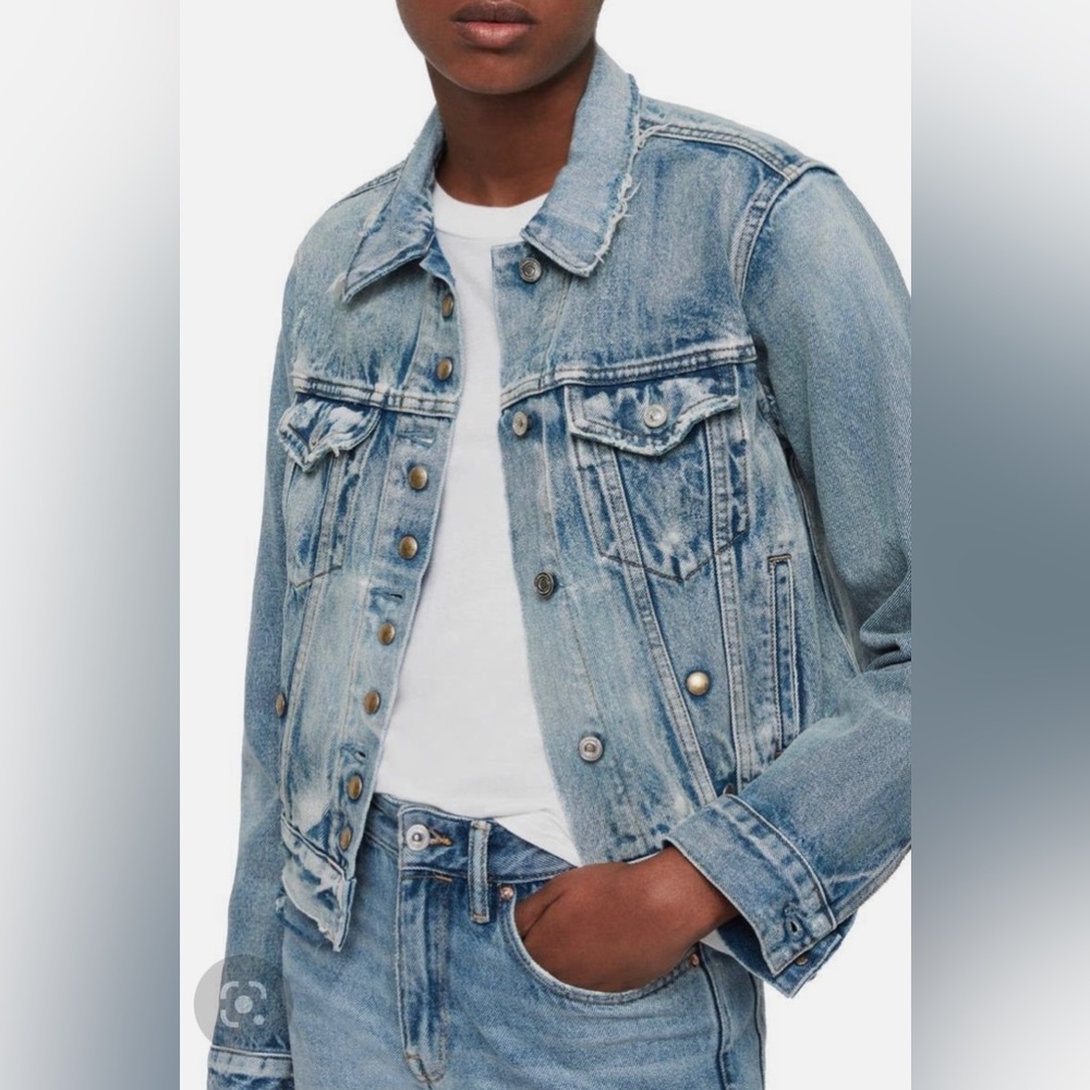 All Saints Lexi Snap Denim Jacket - sz M